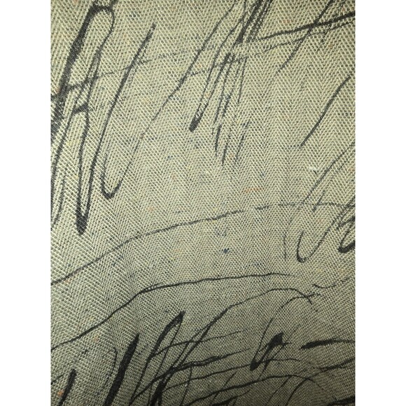 Vintage Merseta Italy Shirt Mens M Beige Herringbone Abstract Print Button Up - Picture 16 of 16